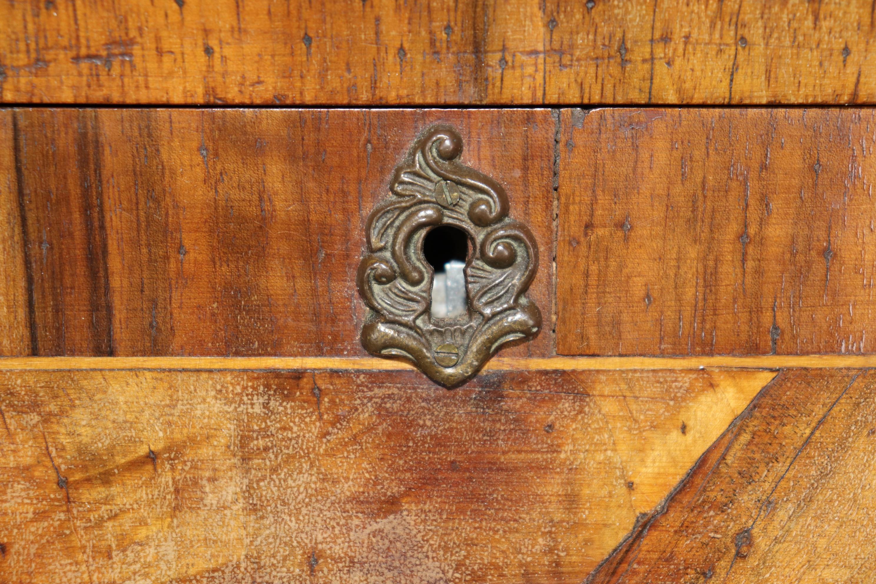 Rare Italian Rococo Coke Bottle Curves Olivewood Secretary Desk Bookcase Top 9