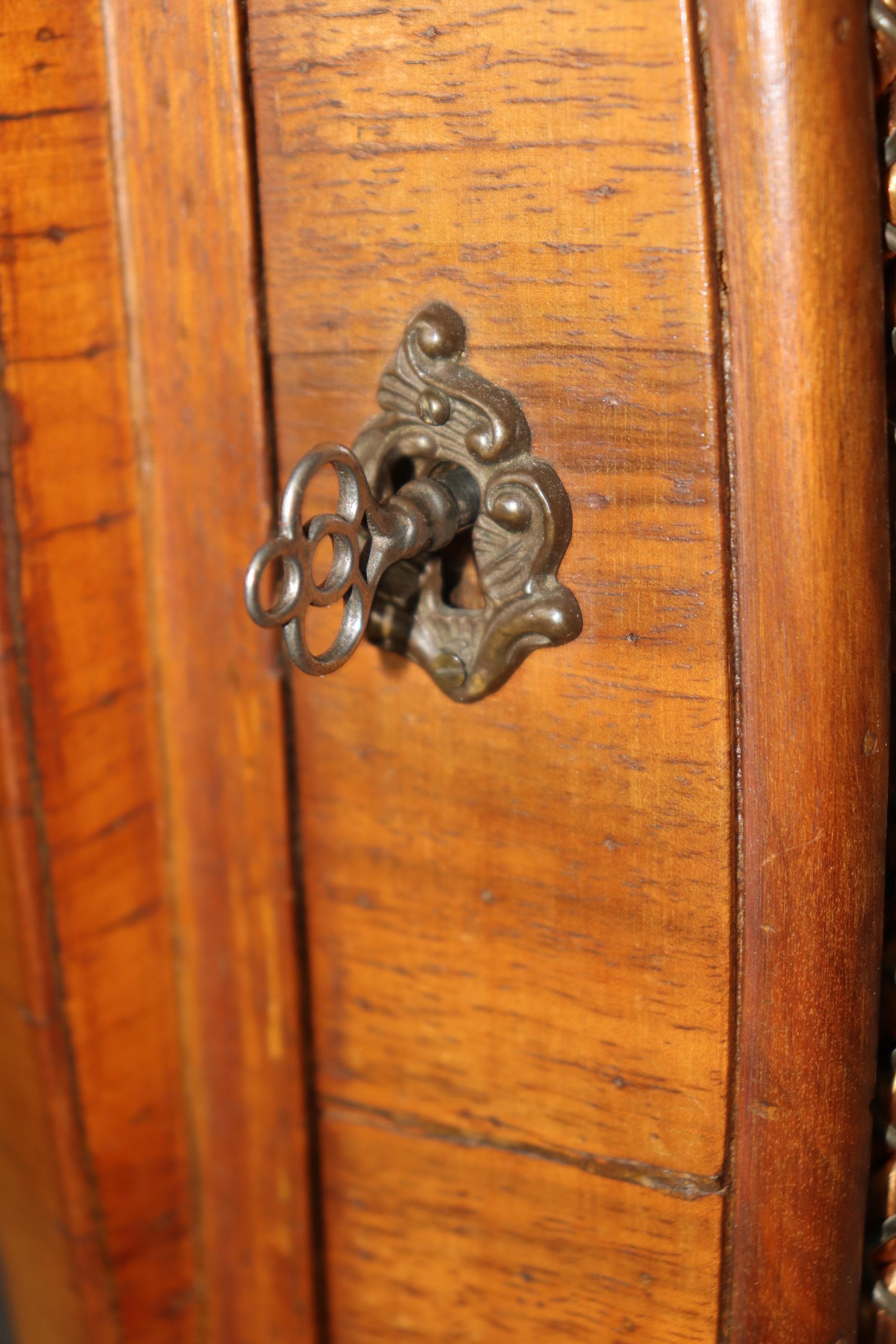 Rare Italian Rococo Coke Bottle Curves Olivewood Secretary Desk Bookcase Top 10
