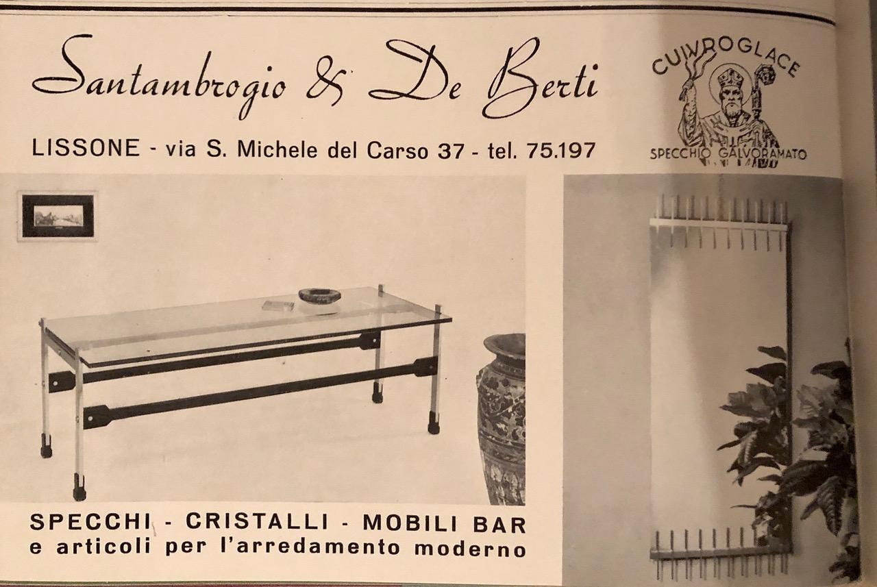 Rare Italian Santambrogio & De Berti Brass Rosewood Coffee Table, 1960s 5