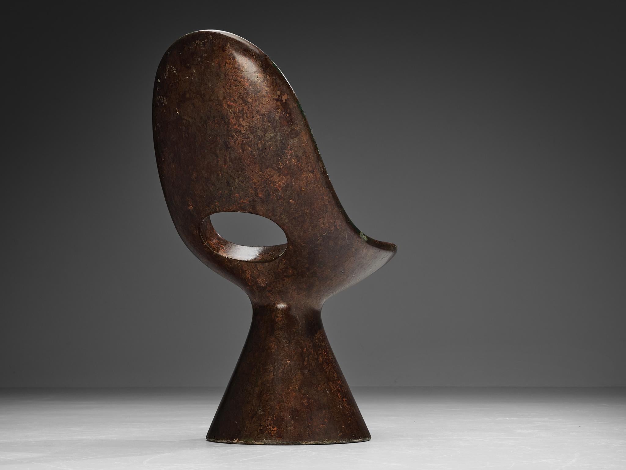 Rare ensemble italien de salle à manger sculpturale avec surface irisée 7