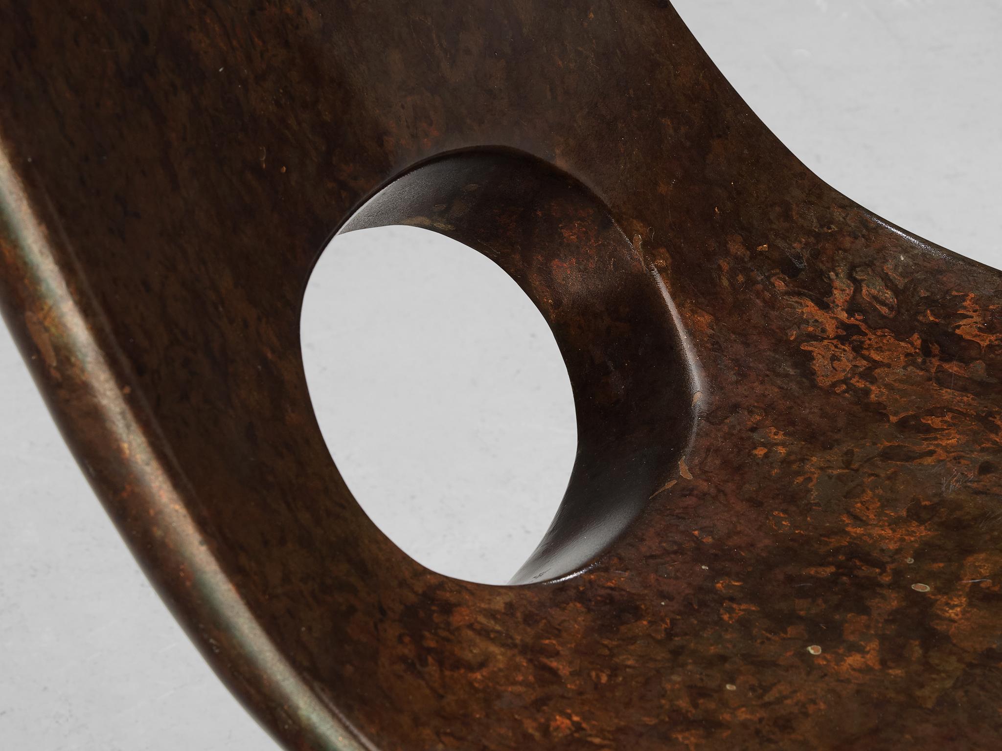 Rare ensemble italien de salle à manger sculpturale avec surface irisée 8