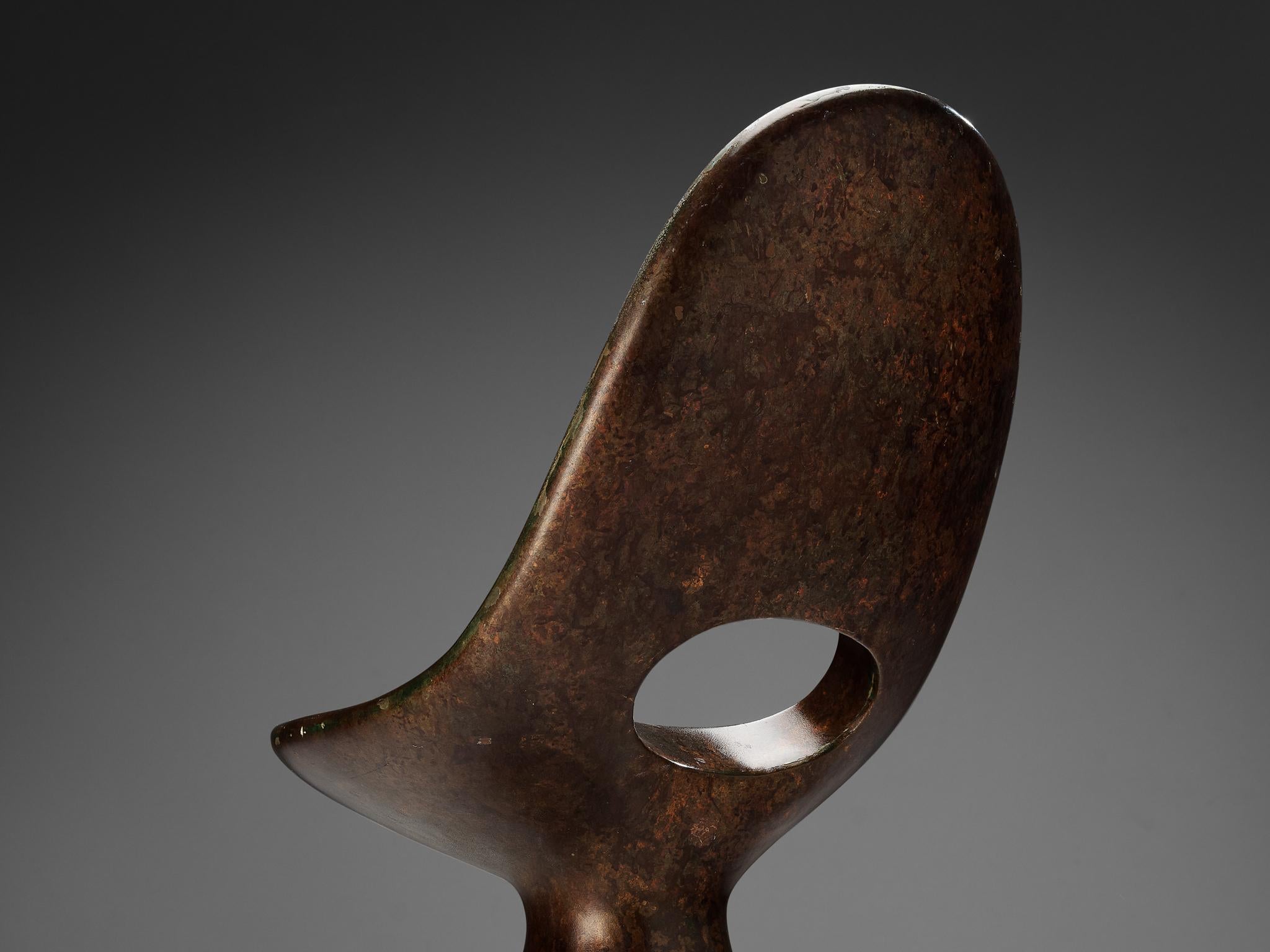 Rare ensemble italien de salle à manger sculpturale avec surface irisée 2