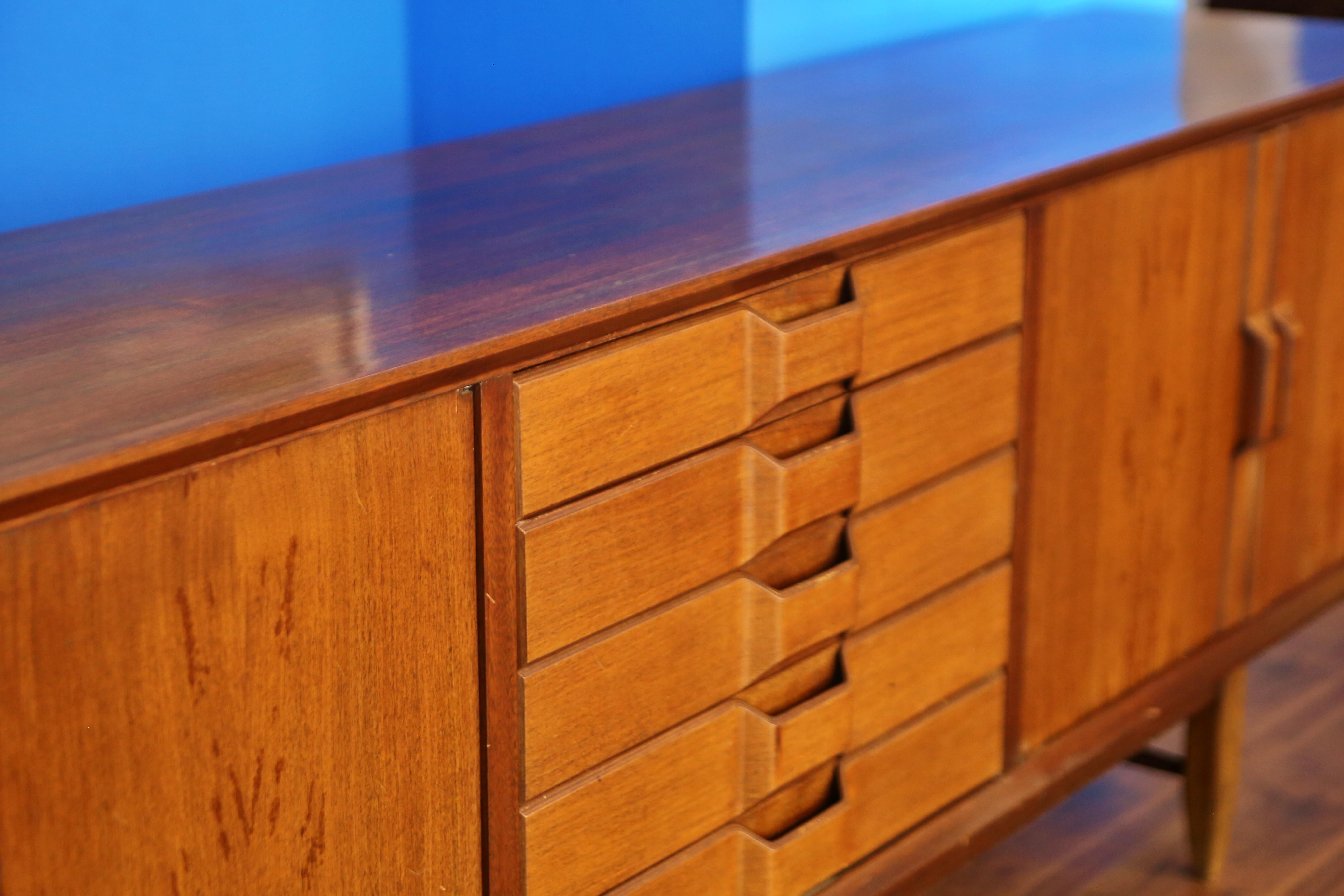 Mid-Century Modern Rare Italian sideboard from the 60s For Sale