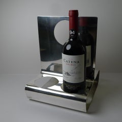 Rare Italian Silver Plated Four Wine Bottle Holder, Lino Sabattini c.1970