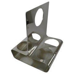Rare Italian Silver Plated Four Wine Bottle Holder, Lino Sabattini c.1970