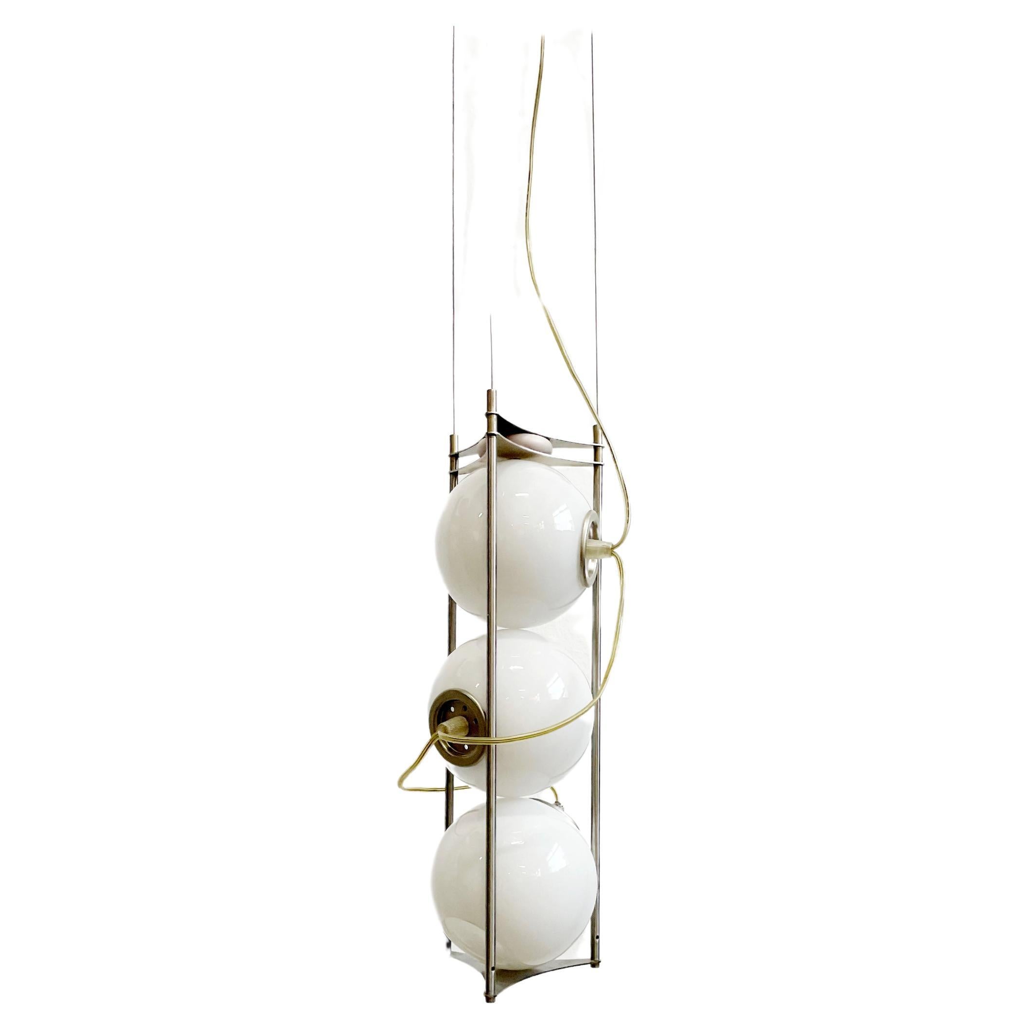 Rare Italian Suspended Light Produced by Aureliano Toso, Murano Glass, c 1990s For Sale