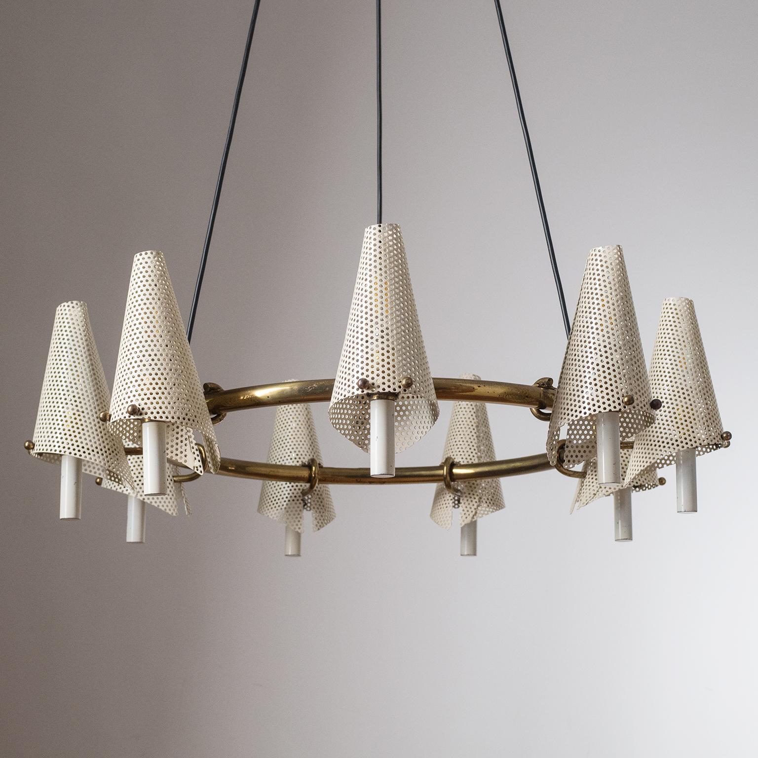 Rare Italian Suspension Chandelier, circa 1948 10