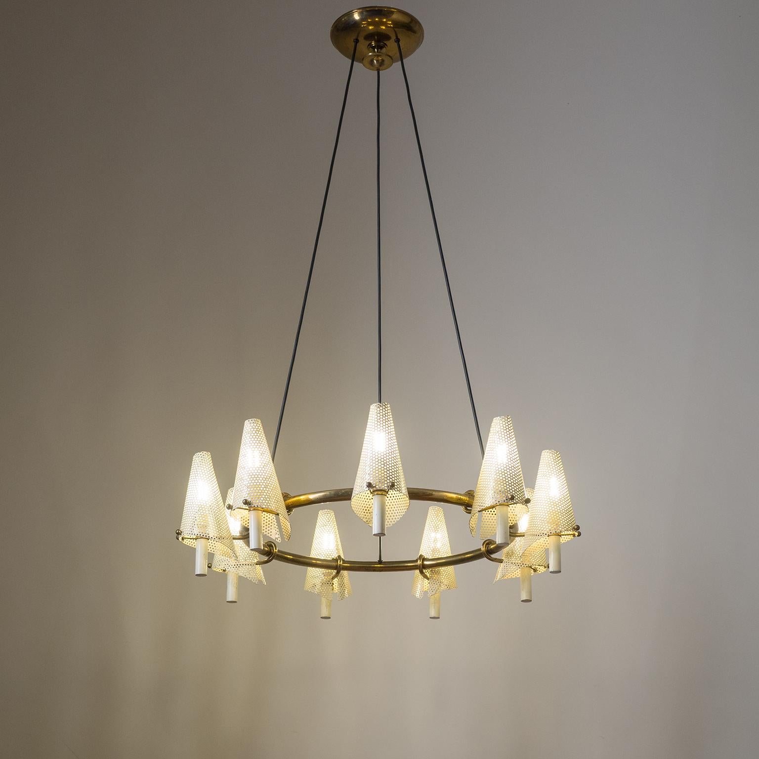 Rare Italian Suspension Chandelier, circa 1948 12