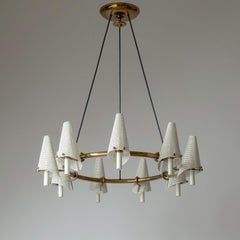 Rare Italian Suspension Chandelier, circa 1950