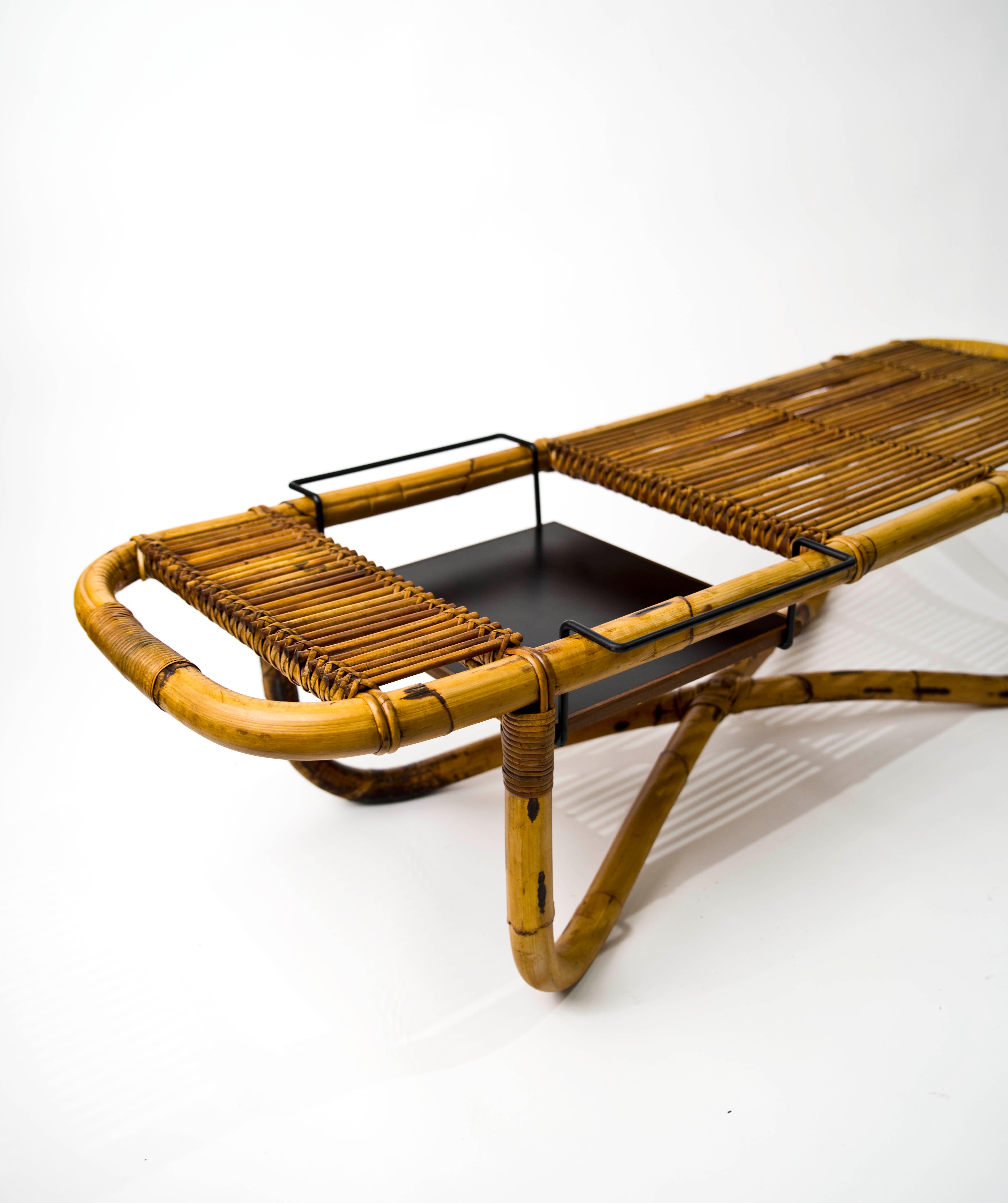 Bamboo Rare Italian Table by Tito Agnoli For Sale