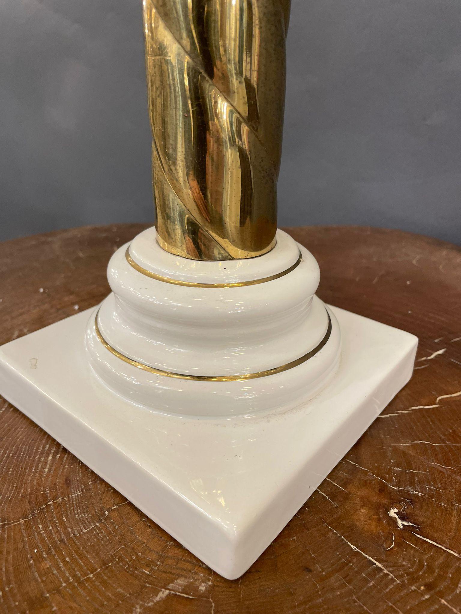 Rare Italian Table Lamp in Ceramic, circa 1940s In Good Condition For Sale In London, GB