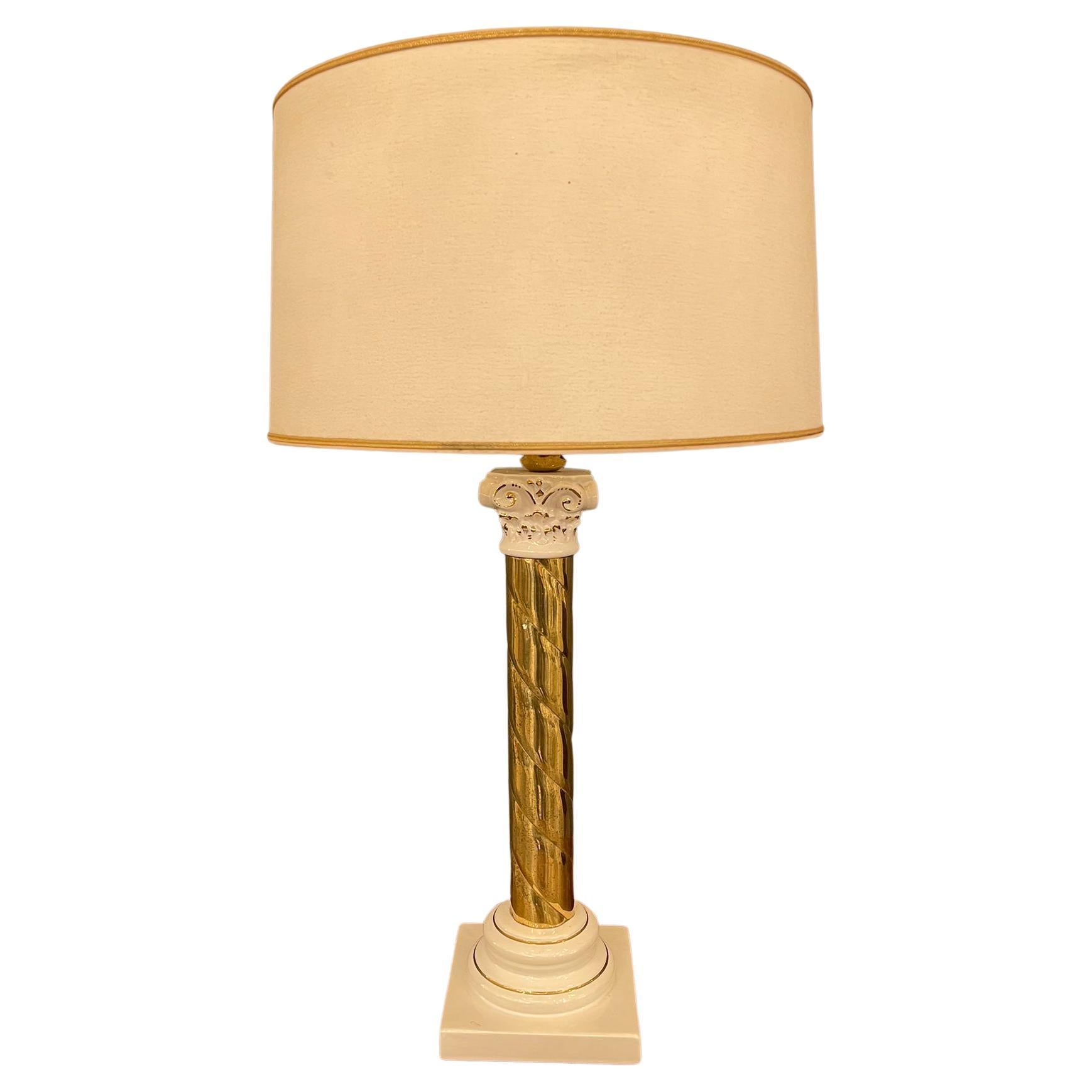 Rare lampe de bureau italienne en céramique, vers les années 1940 en vente
