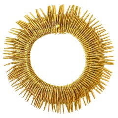 Rare Italian Vintage 18K Gold Fringe Bracelet