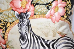 Rare Italian Vintage Salvatore Ferragamo Silk Scarf Pillow Large Pink Black Gold