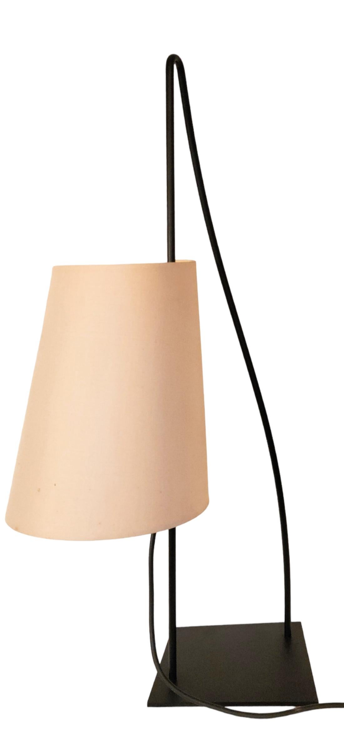 Rare Italiana Luce Black Rod Table Lamp, Italy, 1960s en venta 7