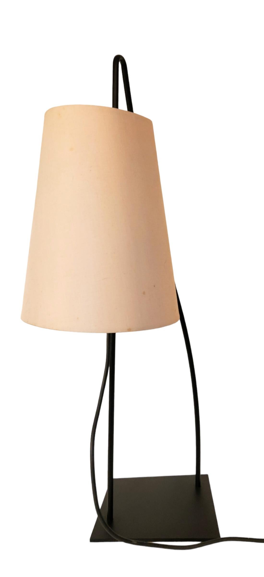 Rare Italiana Luce Black Rod Table Lamp, Italy, 1960s For Sale 8