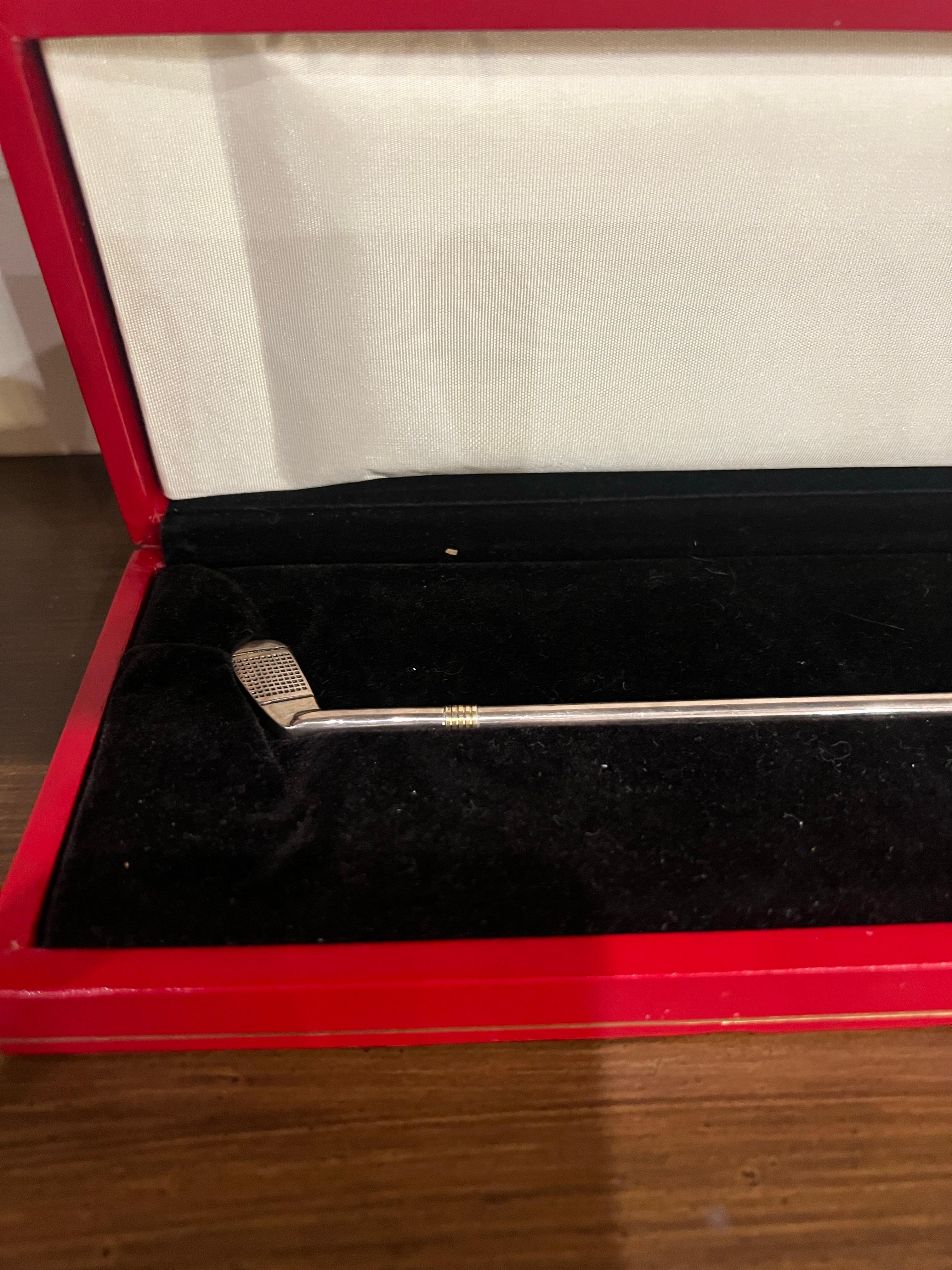 Raro Shakers da golf in oro 14K e argento sterling di Cartier del 1970 in vendita 2