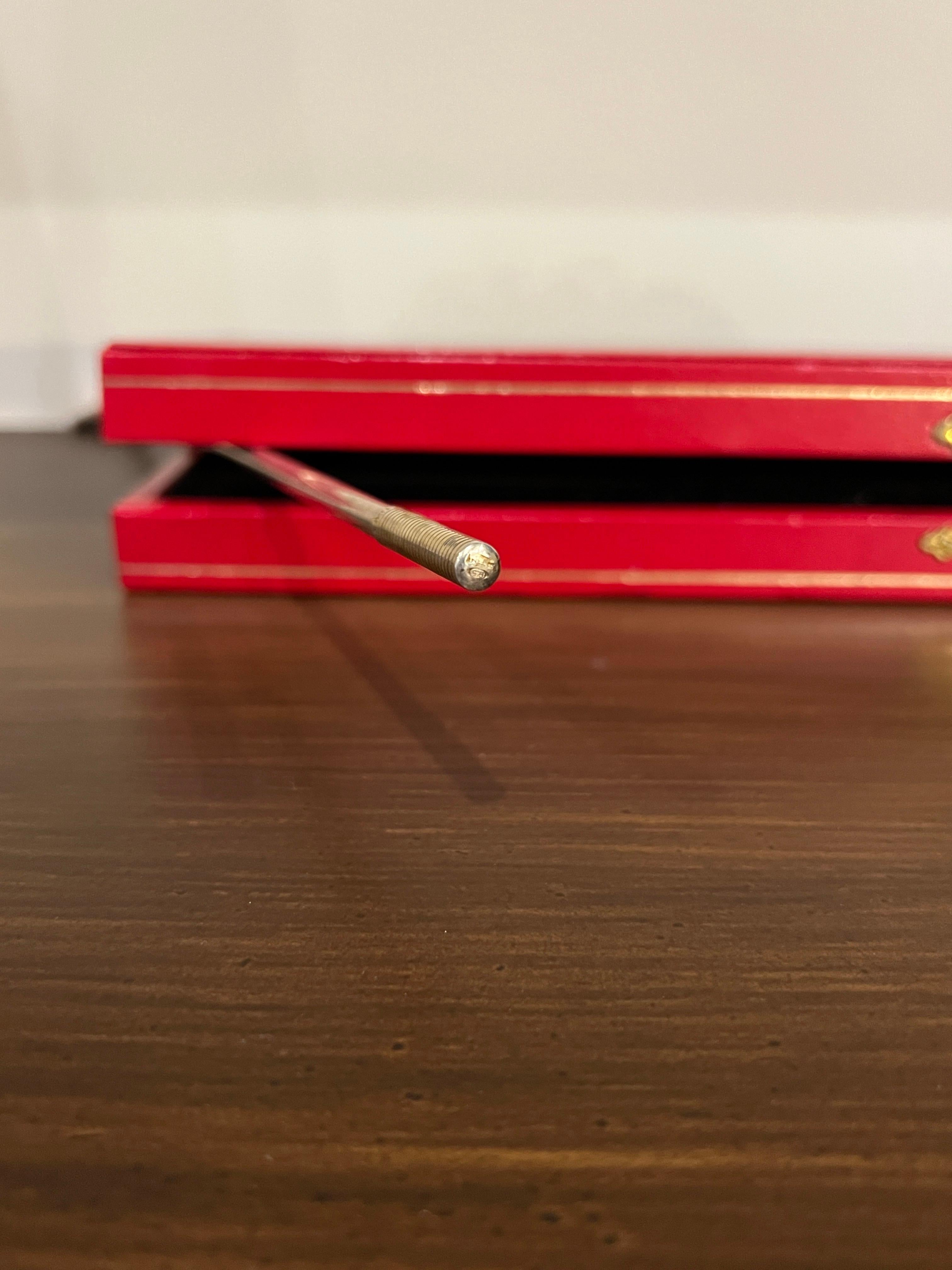 Raro Shakers da golf in oro 14K e argento sterling di Cartier del 1970 in vendita 3