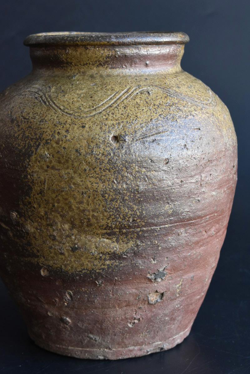 Rare Item Japanese Bizen Ware Antique Jar / 1500s / Wabi-Sabi Vase 6