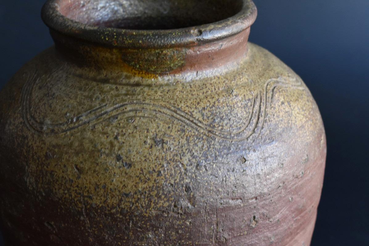 Rare Item Japanese Bizen Ware Antique Jar / 1500s / Wabi-Sabi Vase 7