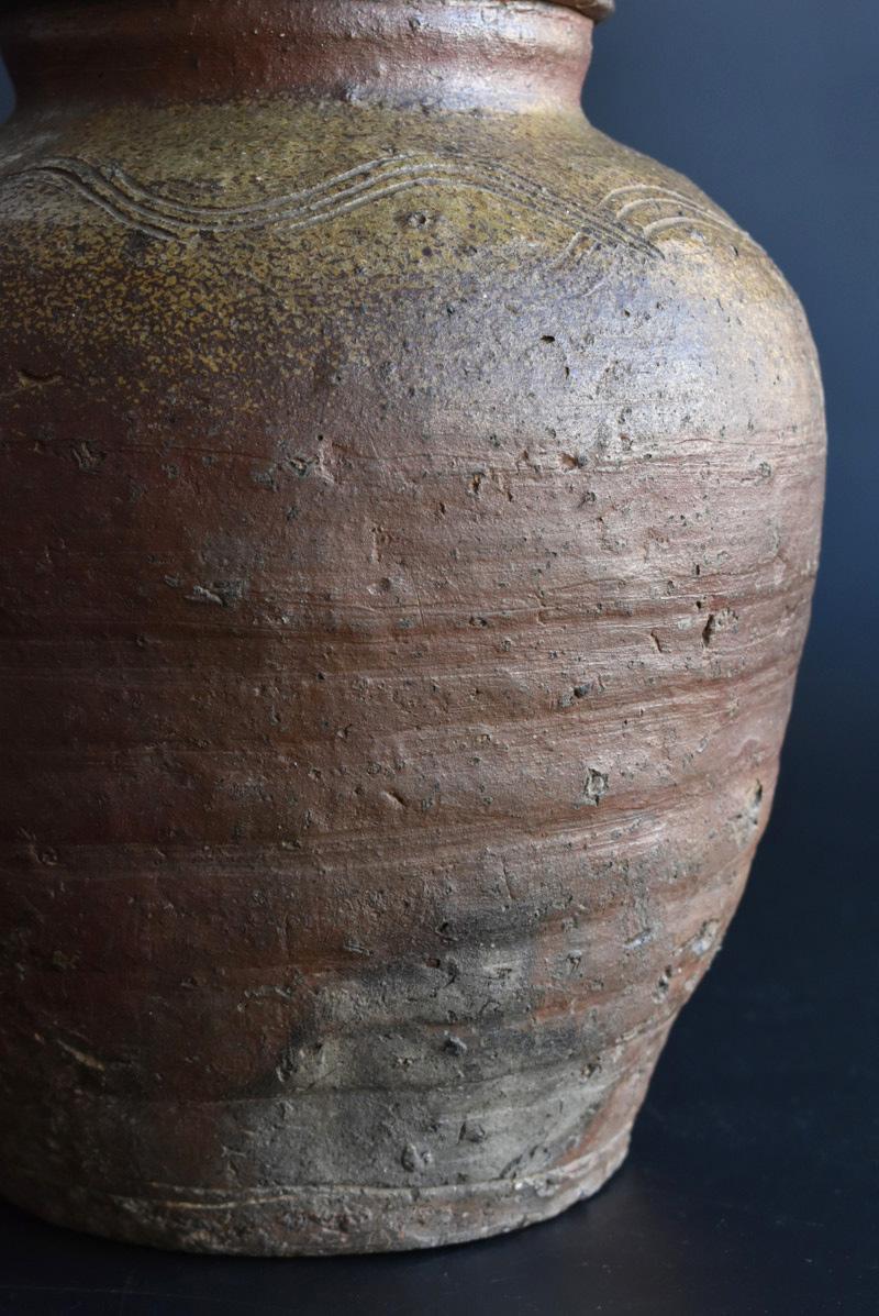 Rare Item Japanese Bizen Ware Antique Jar / 1500s / Wabi-Sabi Vase 8