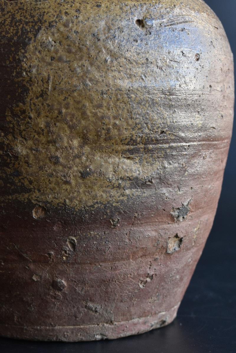 Rare Item Japanese Bizen Ware Antique Jar / 1500s / Wabi-Sabi Vase 9