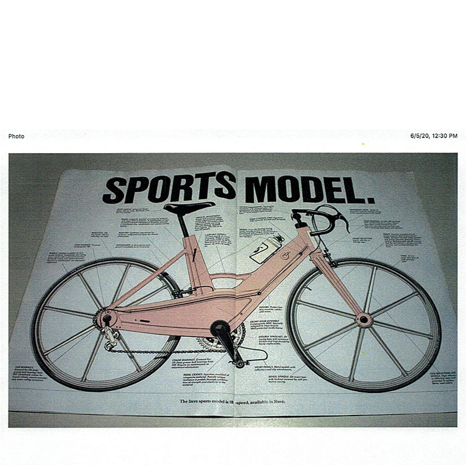 Rare Itera Plastic Bicycle 1981 for Volvo For Sale 2