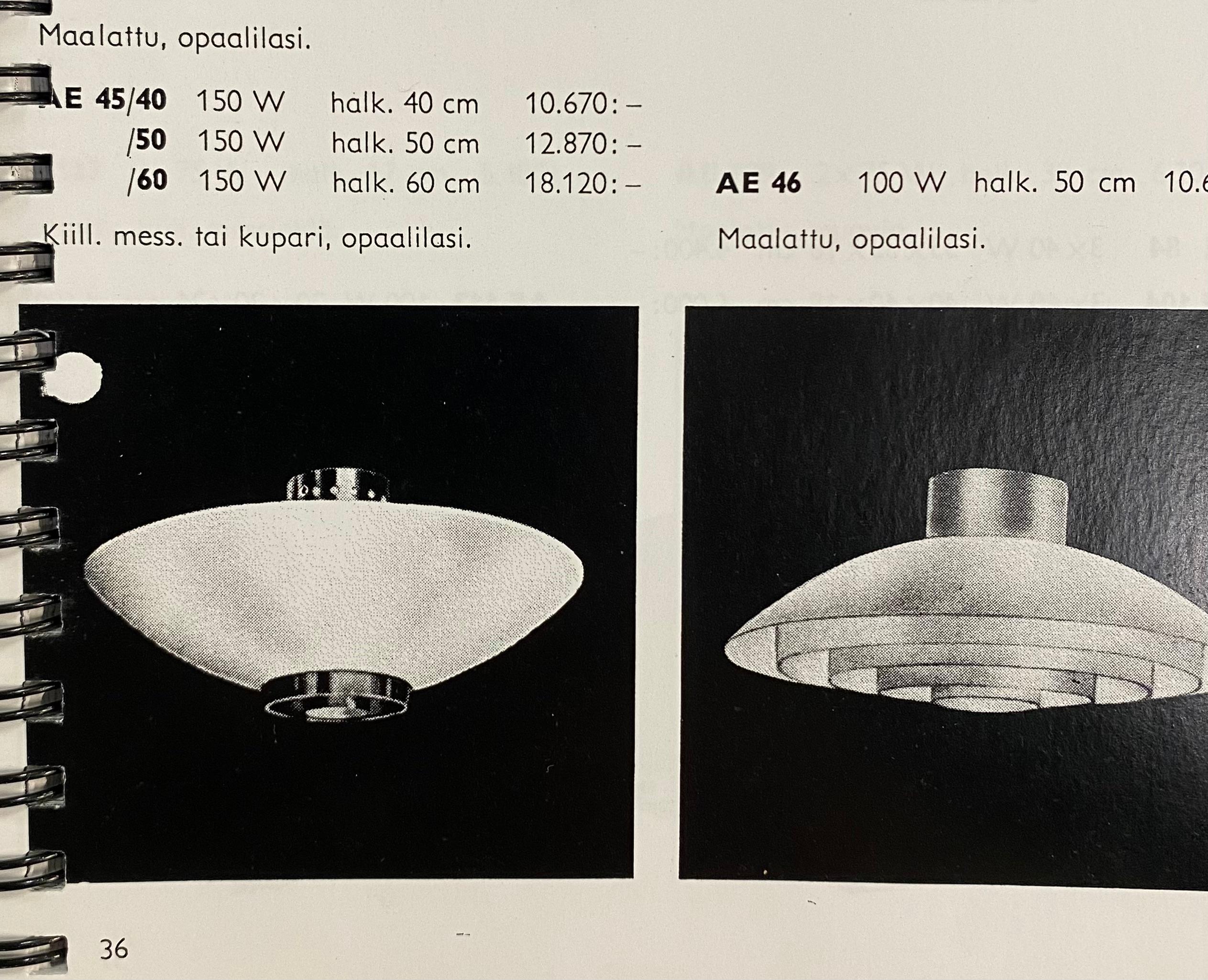 Rare Itsu Ceiling Lamp Model AE 45/40, 1950s For Sale 4
