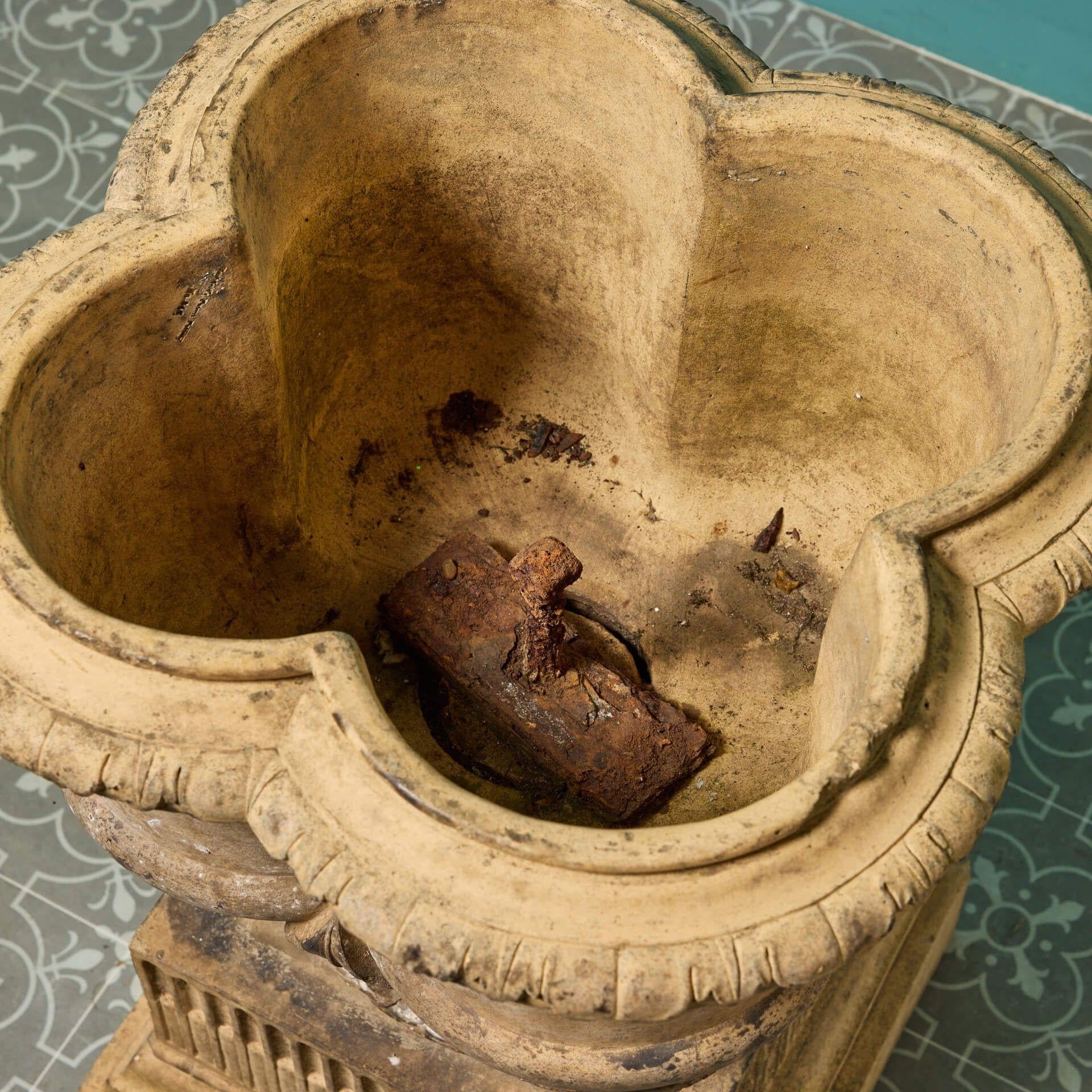 19th Century Rare J M Blashfield Antique Buff Terracotta Urn For Sale