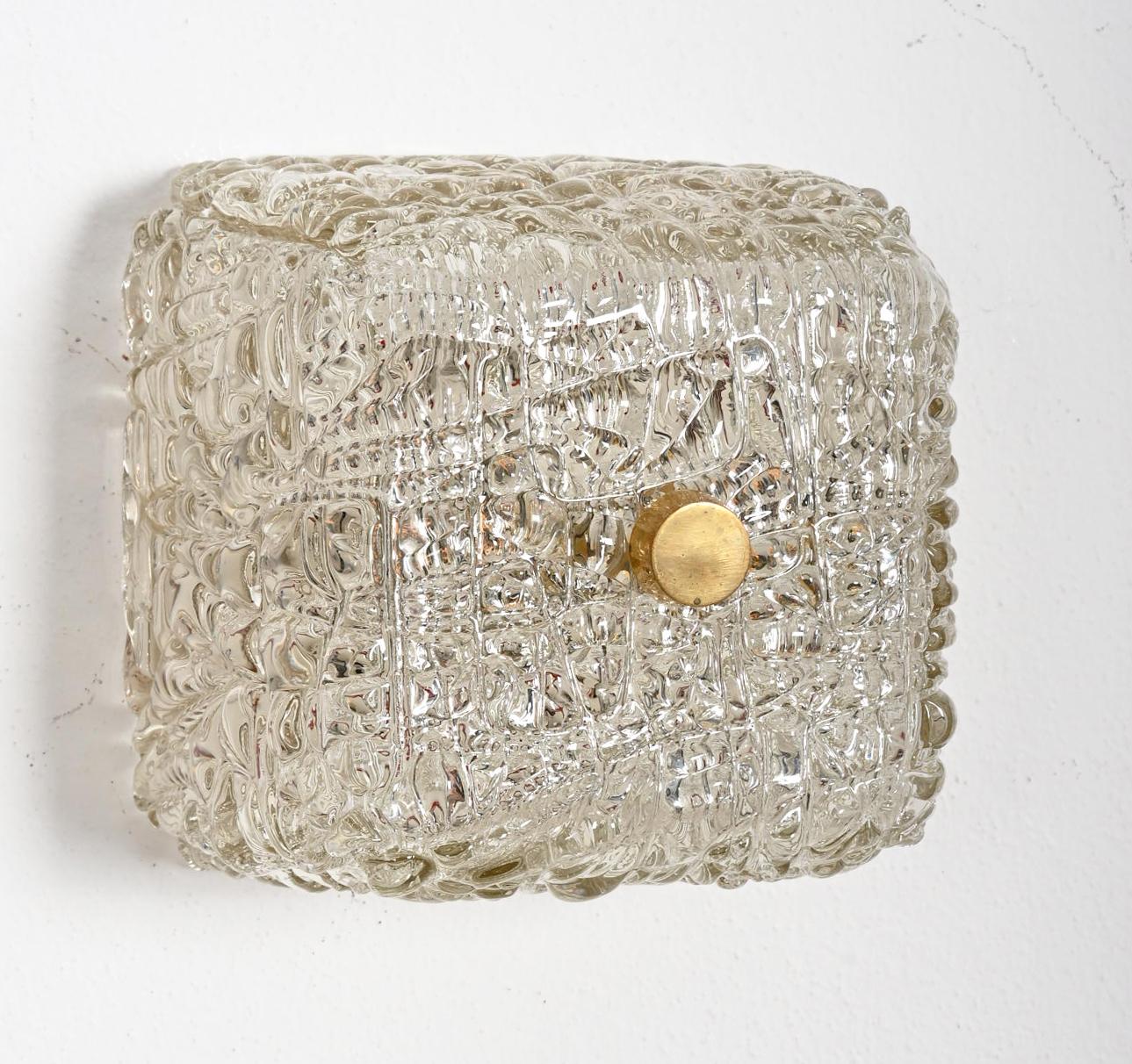 Autrichien Rare lampe affleurante ou murale J.T. Kalmar Bonn en vente