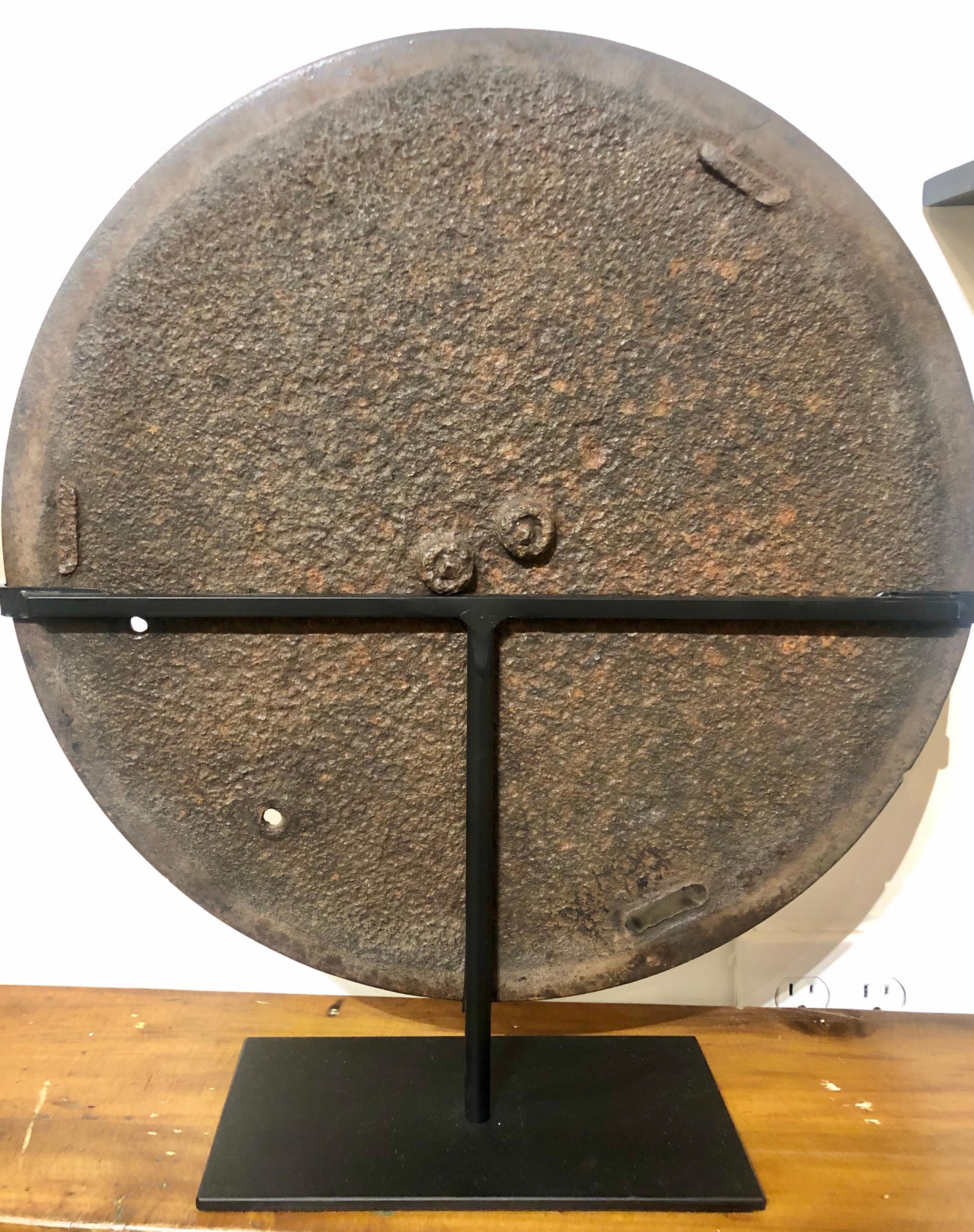 Rare J. W. Fiske Cast Iron 19th Century NYC Coal Chute Manhole In Good Condition In Stamford, CT