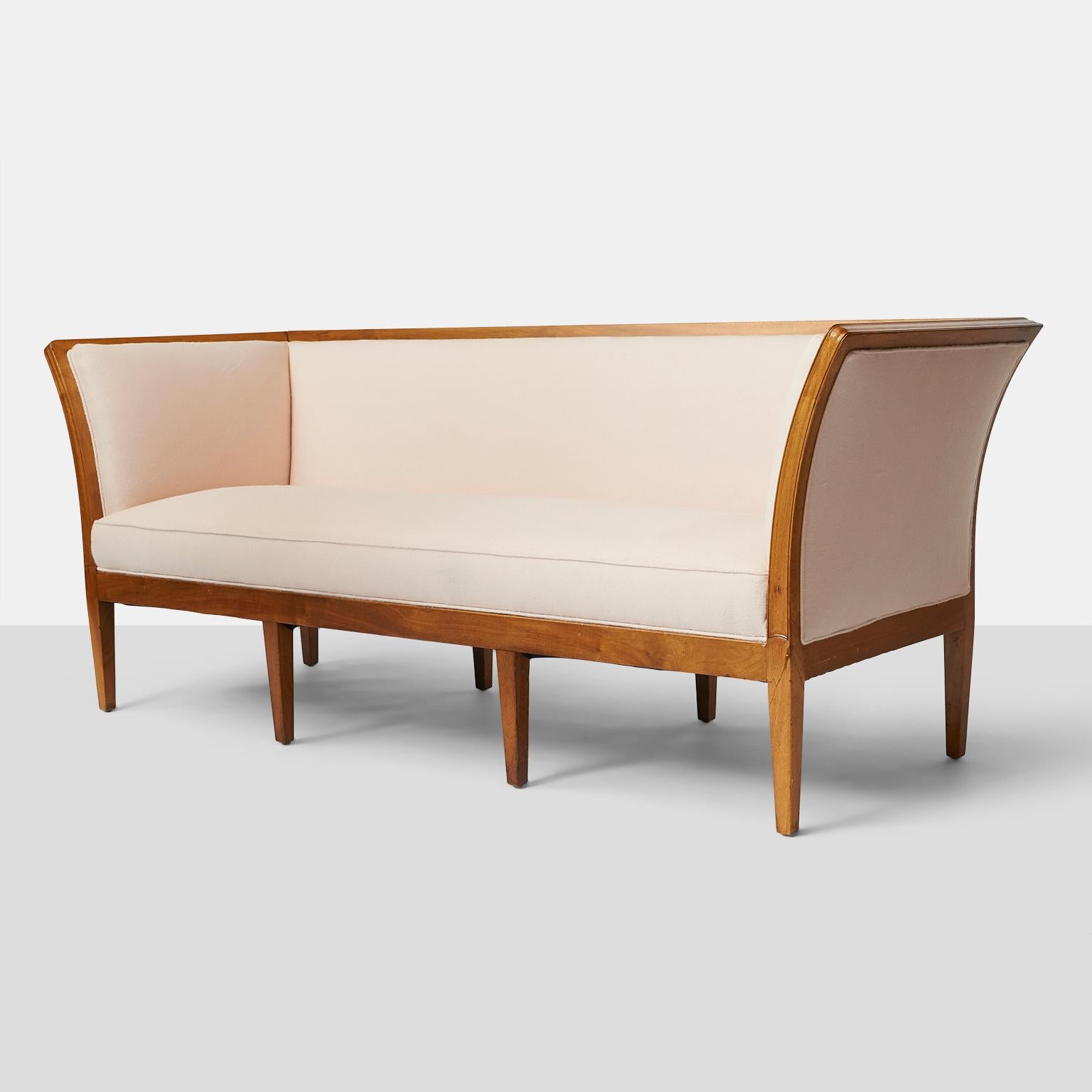 Scandinavian Modern Rare Jacob Kjaer Sofa with 8 Tapered Legs For Sale