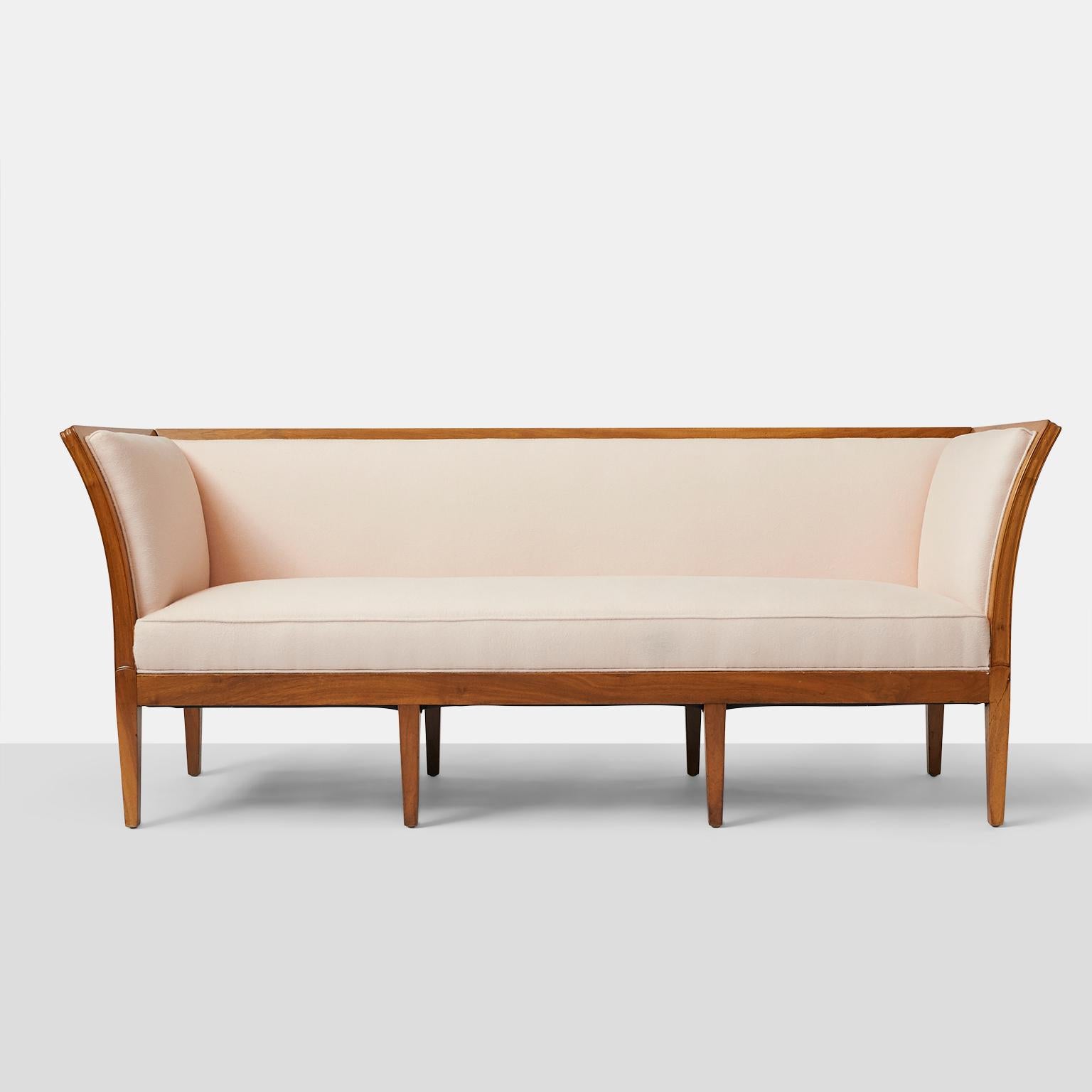 Danish Rare Jacob Kjaer Sofa with 8 Tapered Legs For Sale