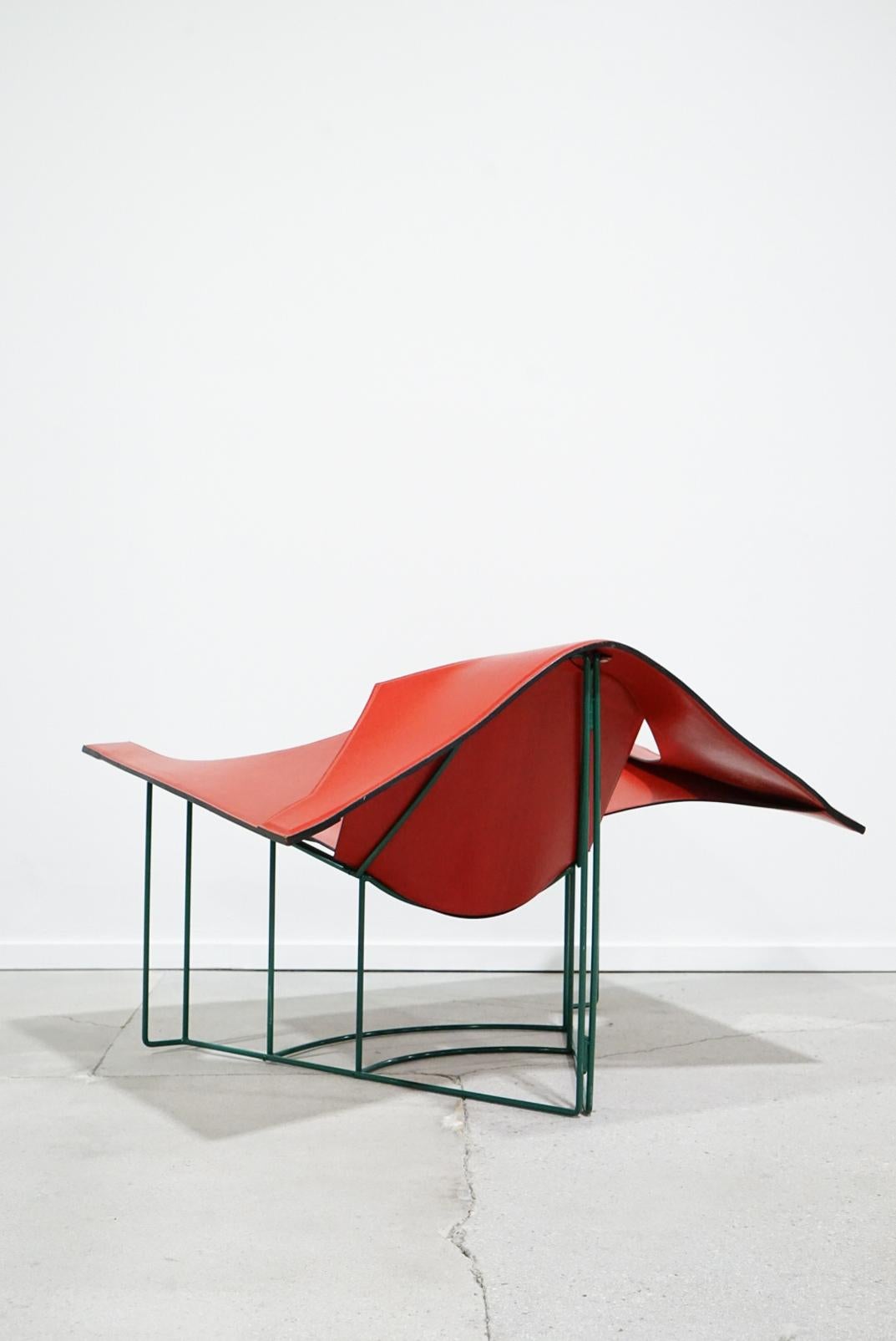 Rare Jacques Harold Pollard Lounge Chair, Matteo Grassi Italy, 1987 1