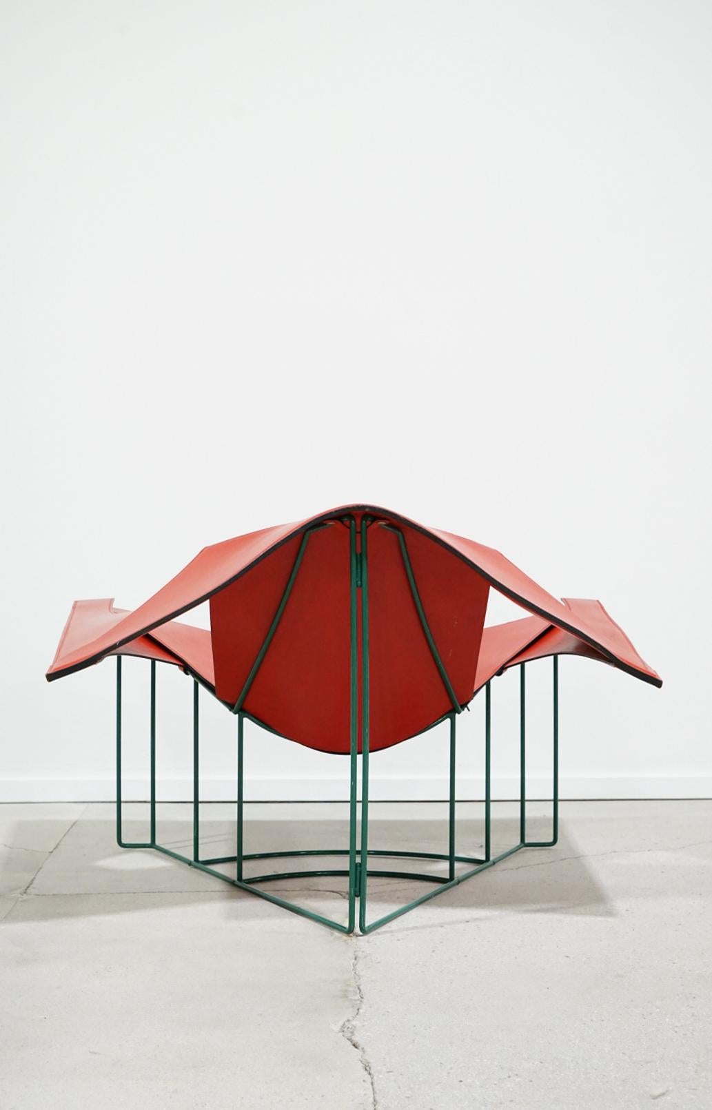 Rare Jacques Harold Pollard Lounge Chair, Matteo Grassi Italy, 1987 2