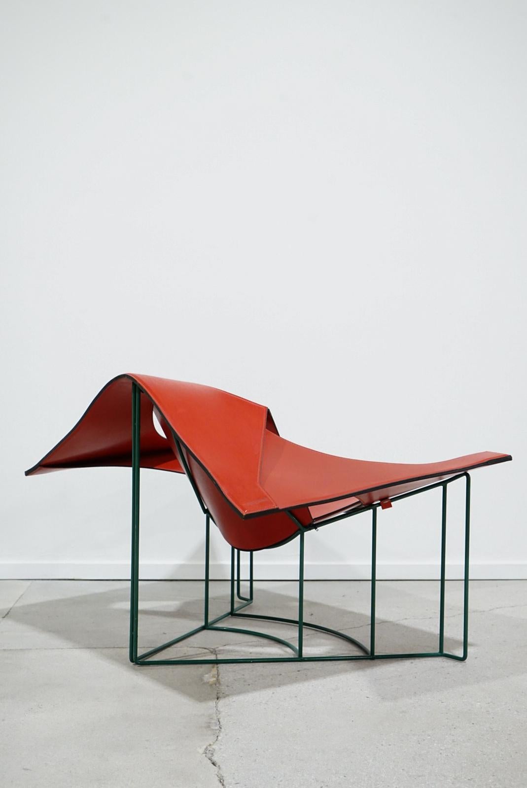 Rare Jacques Harold Pollard Lounge Chair, Matteo Grassi Italy, 1987 3