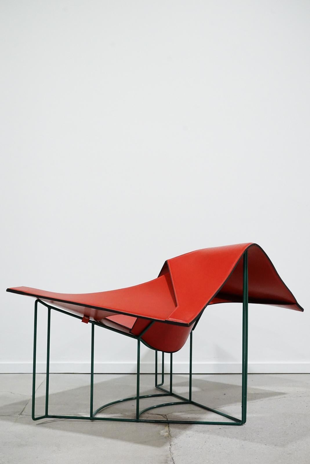 Rare Jacques Harold Pollard Lounge Chair, Matteo Grassi Italy, 1987 9