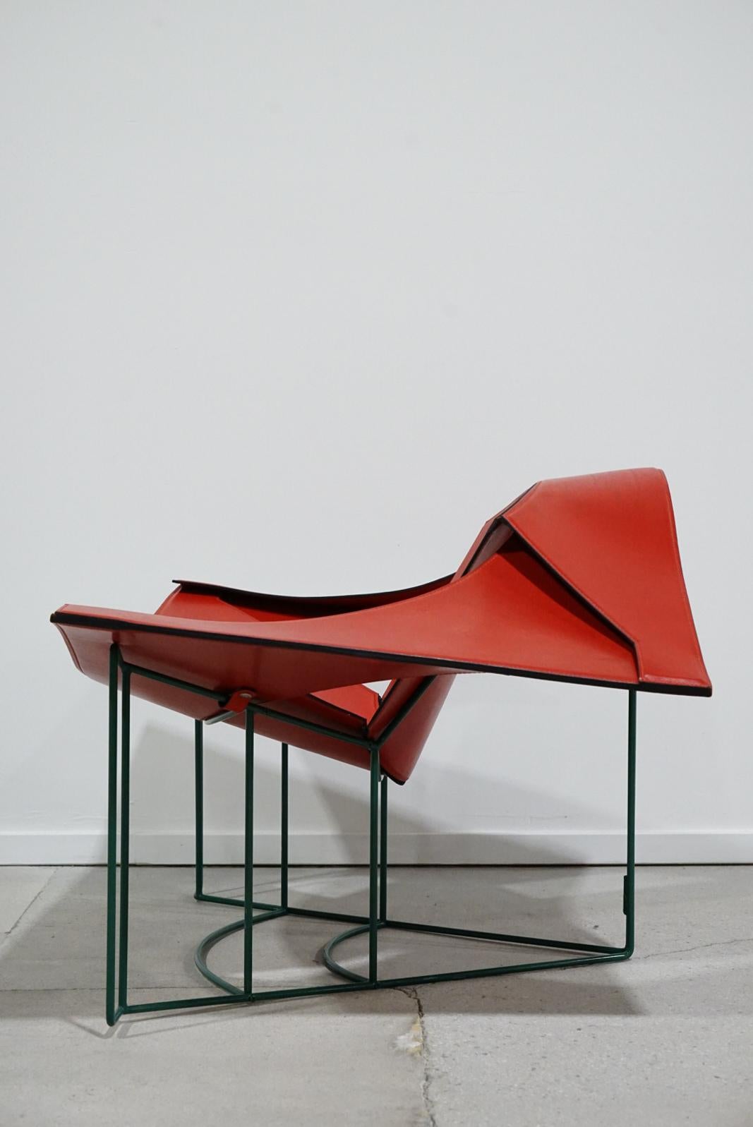 Contemporary Rare Jacques Harold Pollard Lounge Chair, Matteo Grassi Italy, 1987