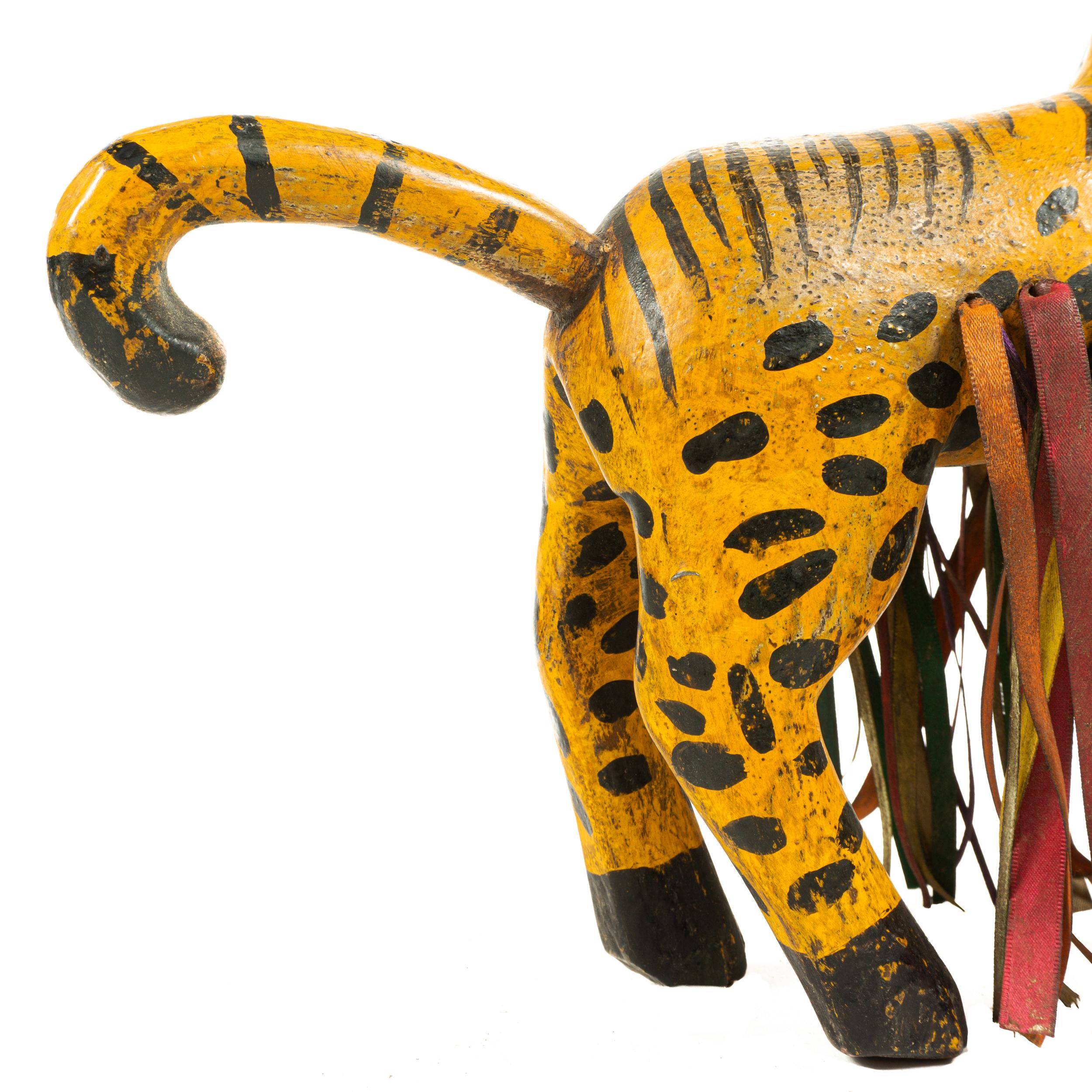Mexicain Rare figurine en bois d' Jaguar trouvée à Chilapa, Guerrero, Mexique du Sud, vers 1940