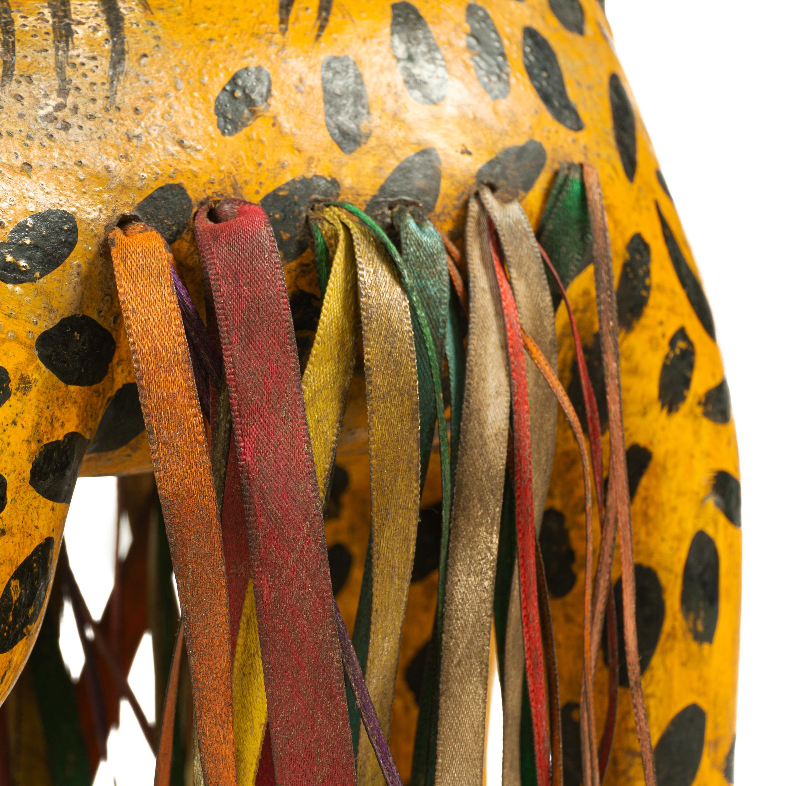 Sculpté à la main Rare figurine en bois d' Jaguar trouvée à Chilapa, Guerrero, Mexique du Sud, vers 1940