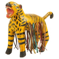 Rare Jaguar Wood Figure Found in Chilapa, Guerrero, Southern México, ca. 1940