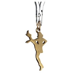 RARE James Avery 14K Yellow Gold Kicking Drill Team Charm Pendant 1.8g RETIRED
