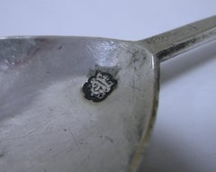 Rare James I Sterling Silver Seal Top Spoon Facetted Stem, 1618