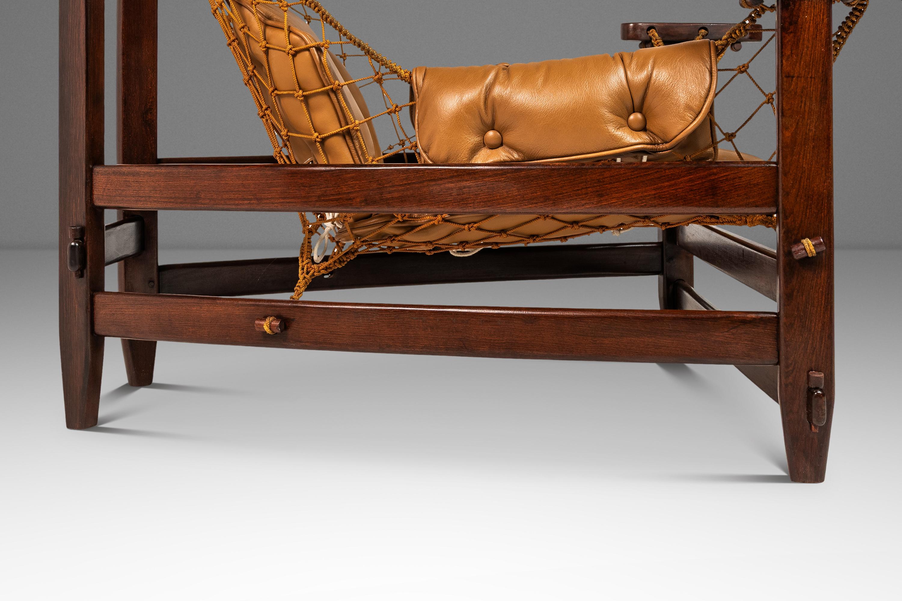 Rara sedia da salotto 'Jangada' di Jean Gillon per Wood Art, Brasile, 1960 ca. in vendita 1