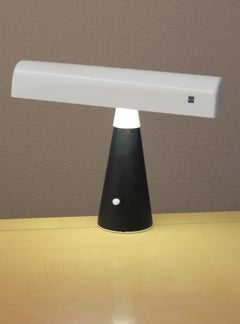 Rare! Japan Panasonic Modernist Fluorescent Table Lamp! 1960 Wow Black & Cream!