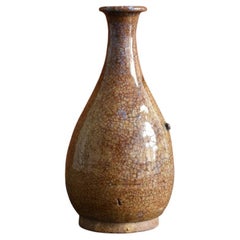 Rare Japanese Antique Pottery Vase / 1600-1700 / Wonderful Little Sake Bottle