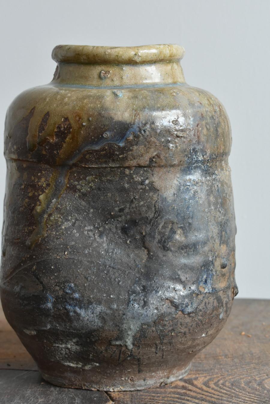 Rare Japanese Antique Pottery Vase / Beautiful Natural Glazed Jar/1573-1603 8