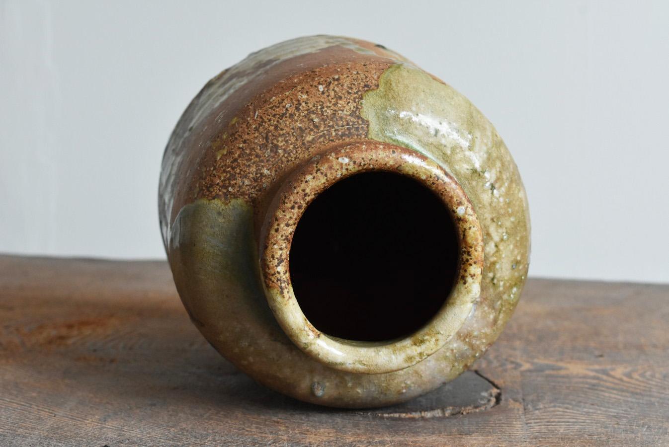 Rare Japanese Antique Pottery Vase / Beautiful Natural Glazed Jar/1573-1603 10