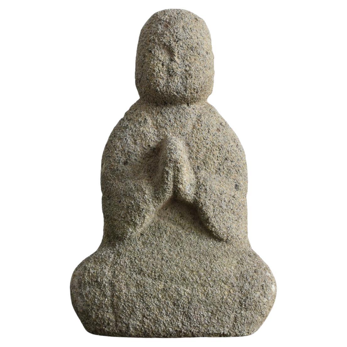 Rare Japanese Antique small Stone Buddha/Jizo Bodhisattva/ Edo /1750-1868/No.1