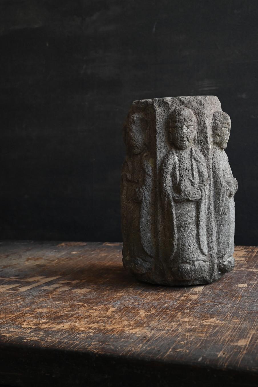Rare Japanese Antique Stone Carved Hexagonal Stone Buddha/Jizo Bodhisattva/Edo 5